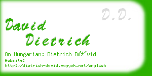 david dietrich business card